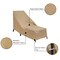 Modern Leisure Basics Patio Chaise Lounge Cover, 76 in. L x 27 in. W x 3 in. H, Khaki 7648A - alternate 6